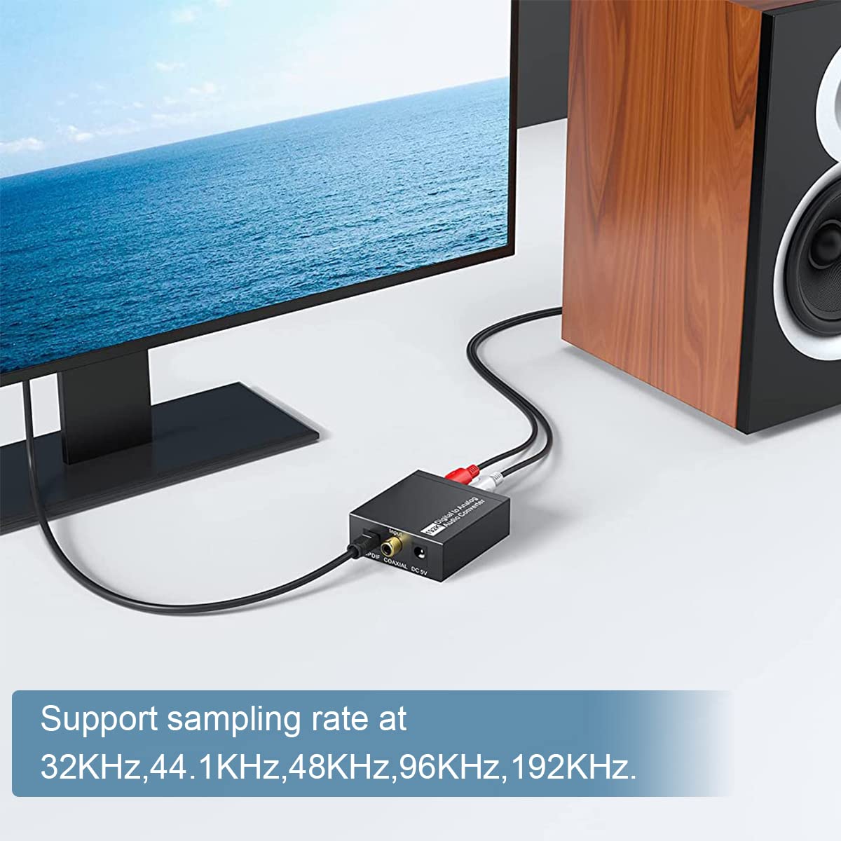 Verilux Digital to Analog Audio Converter 192KHz DAC Digital SPDIF Optical to Analog L/R RCA Converter Toslink Optical to 3.5mm Jack Adapter for PS3 HD DVD PS4 Amp Apple TV Home Cinema Verilux Digital to Analog Audio Converter 192KHz DAC Digital SPDIF Optical to Analog L/R RCA Converter Toslink Optical to 3.5mm Jack Adapter for PS3 HD DVD PS4 Amp Apple TV Home Cinema